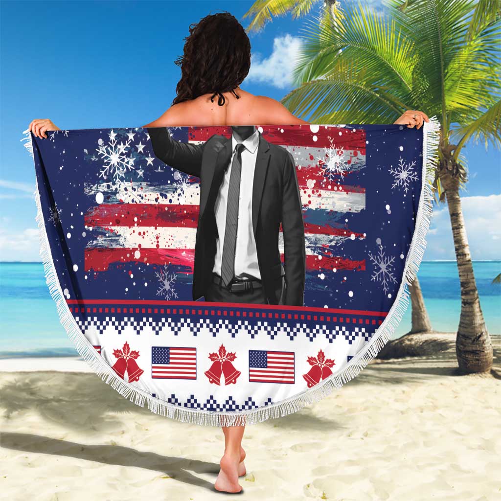 Freedom Charlie Kirk Tribute Christmas Beach Blanket American Flag - Wonder Print Shop