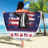 Freedom Charlie Kirk Tribute Christmas Beach Blanket American Flag - Wonder Print Shop