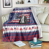 Freedom Charlie Kirk Tribute Christmas Blanket American Flag - Wonder Print Shop