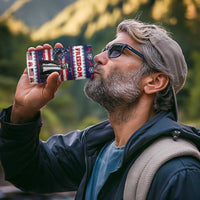 Freedom Charlie Kirk Tribute Christmas 4 in 1 Can Cooler Tumbler American Flag - Wonder Print Shop