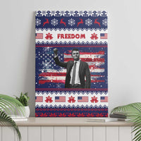 Freedom Charlie Kirk Tribute Christmas Canvas Wall Art American Flag - Wonder Print Shop