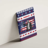 Freedom Charlie Kirk Tribute Christmas Canvas Wall Art American Flag - Wonder Print Shop
