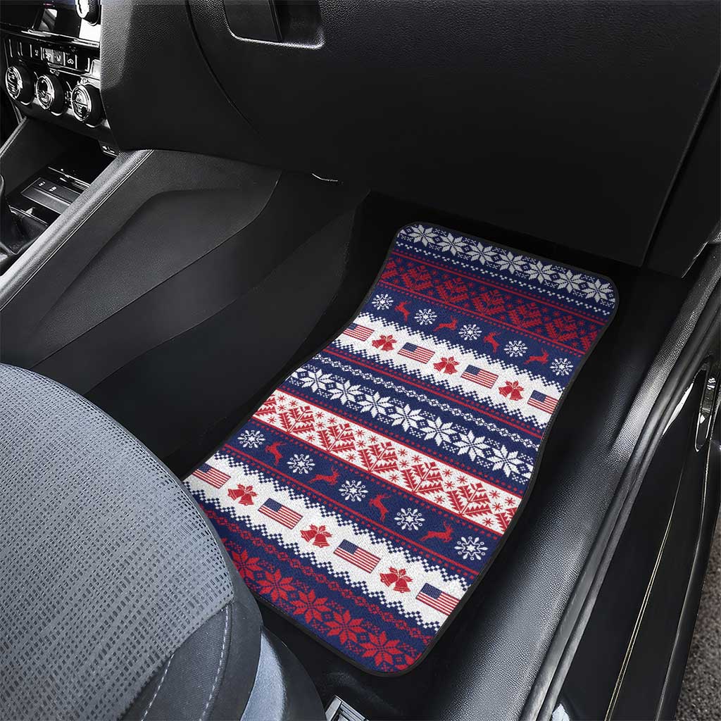 Freedom Charlie Kirk Tribute Christmas Car Mats American Flag - Wonder Print Shop