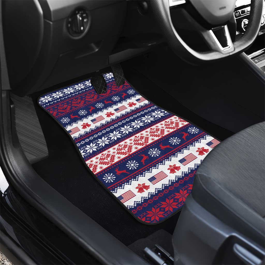 Freedom Charlie Kirk Tribute Christmas Car Mats American Flag - Wonder Print Shop
