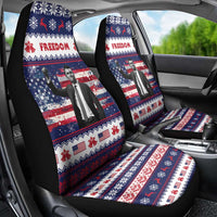Freedom Charlie Kirk Tribute Christmas Car Seat Cover American Flag - Wonder Print Shop