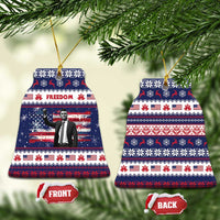 Freedom Charlie Kirk Tribute Christmas Ceramic Ornament American Flag - Wonder Print Shop
