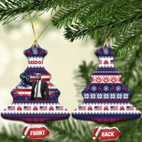 Freedom Charlie Kirk Tribute Christmas Ceramic Ornament American Flag - Wonder Print Shop