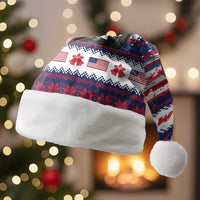 Freedom Charlie Kirk Tribute Christmas Santa Hat American Flag - Wonder Print Shop