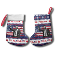 Freedom Charlie Kirk Tribute Christmas Stocking American Flag - Wonder Print Shop