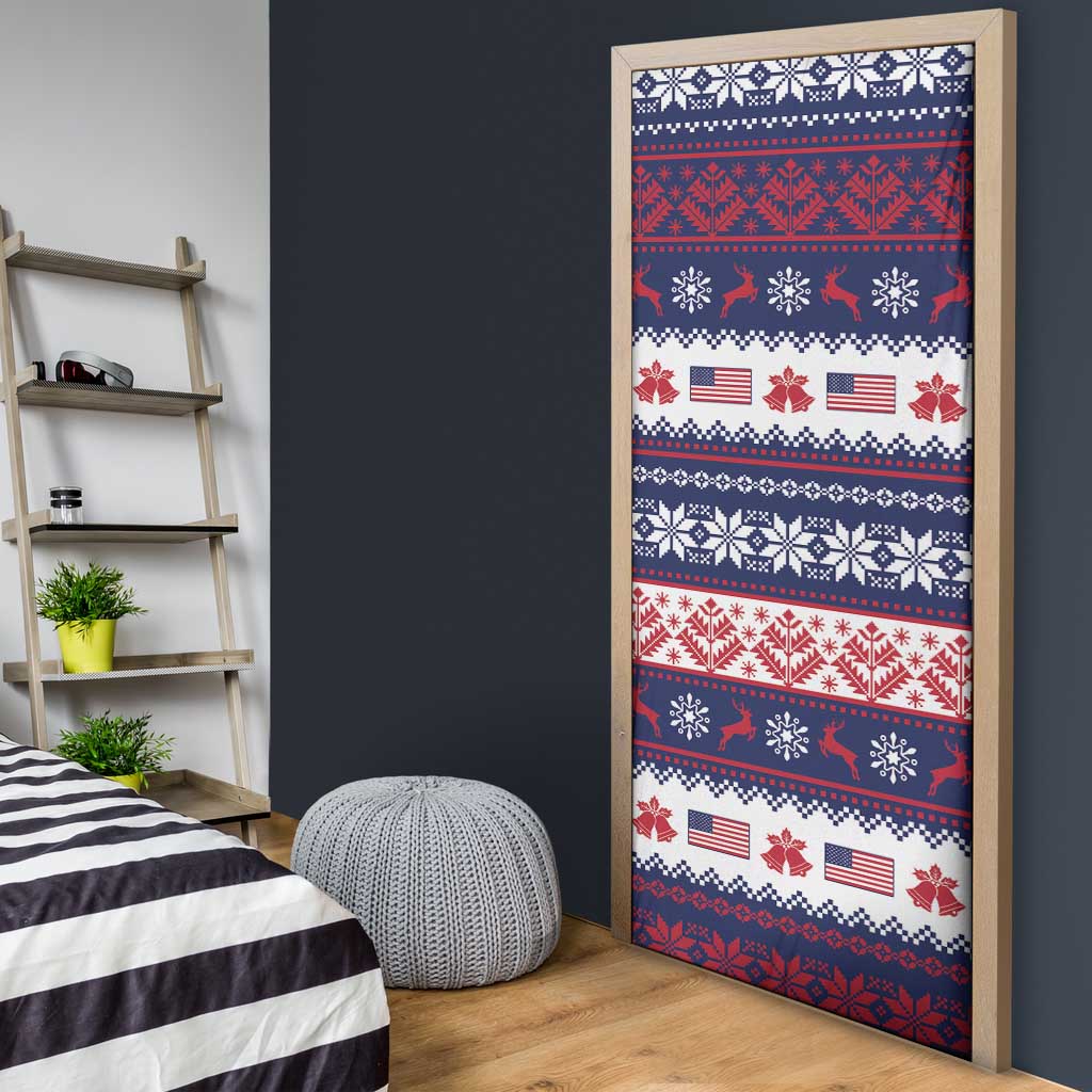 Freedom Charlie Kirk Tribute Christmas Door Cover American Flag - Wonder Print Shop