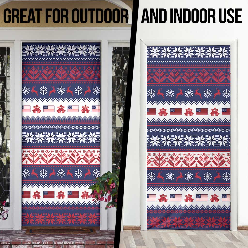 Freedom Charlie Kirk Tribute Christmas Door Cover American Flag - Wonder Print Shop