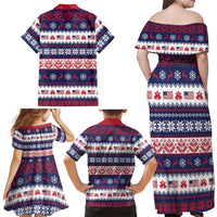 Freedom Charlie Kirk Tribute Christmas Family Matching Off Shoulder Maxi Dress and Hawaiian Shirt American Flag - Wonder Print Shop