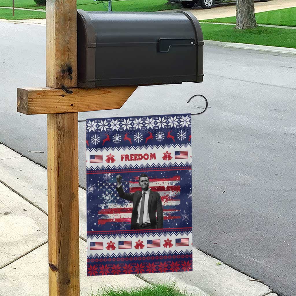 Freedom Charlie Kirk Tribute Christmas Garden Flag American Flag - Wonder Print Shop