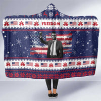 Freedom Charlie Kirk Tribute Christmas Hooded Blanket American Flag - Wonder Print Shop
