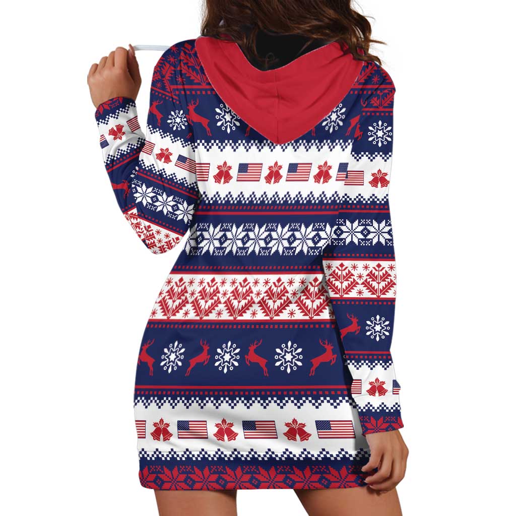 Freedom Charlie Kirk Tribute Christmas Hoodie Dress American Flag - Wonder Print Shop