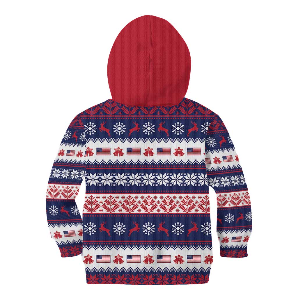 Freedom Charlie Kirk Tribute Christmas Kid Hoodie American Flag - Wonder Print Shop