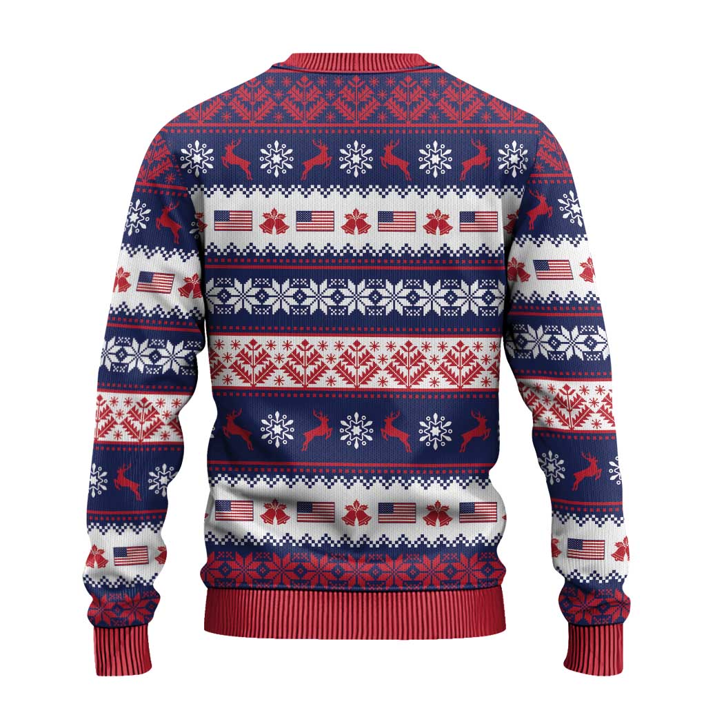 Freedom Charlie Kirk Tribute Christmas Ugly Christmas Sweater American Flag - Wonder Print Shop