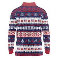 Freedom Charlie Kirk Tribute Christmas Long Sleeve Polo Shirt American Flag - Wonder Print Shop