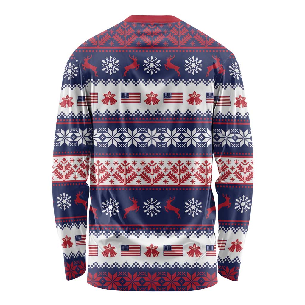 Freedom Charlie Kirk Tribute Christmas Long Sleeve Shirt American Flag - Wonder Print Shop