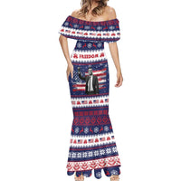 Freedom Charlie Kirk Tribute Christmas Mermaid Dress American Flag - Wonder Print Shop