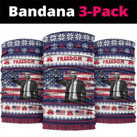 Freedom Charlie Kirk Tribute Christmas Neck Gaiter American Flag - Wonder Print Shop
