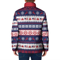 Freedom Charlie Kirk Tribute Christmas Padded Jacket American Flag - Wonder Print Shop