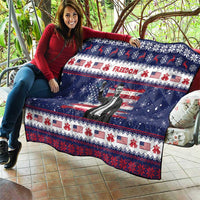 Freedom Charlie Kirk Tribute Christmas Quilt American Flag - Wonder Print Shop