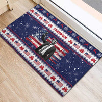 Freedom Charlie Kirk Tribute Christmas Rubber Doormat American Flag - Wonder Print Shop