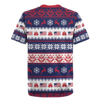 Freedom Charlie Kirk Tribute Christmas Rugby Jersey American Flag - Wonder Print Shop