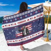 Freedom Charlie Kirk Tribute Christmas Sarong American Flag - Wonder Print Shop
