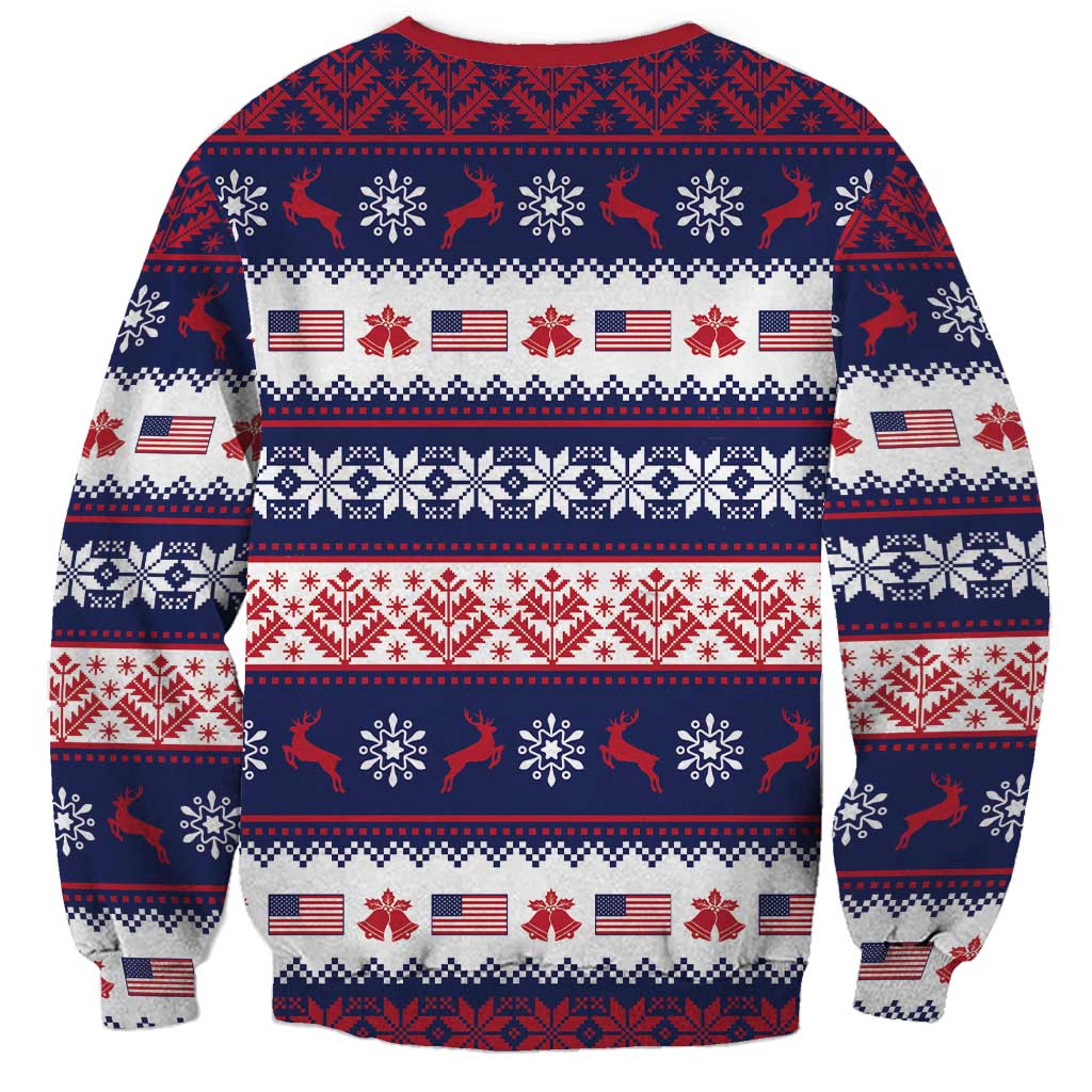 Freedom Charlie Kirk Tribute Christmas Sweatshirt American Flag - Wonder Print Shop