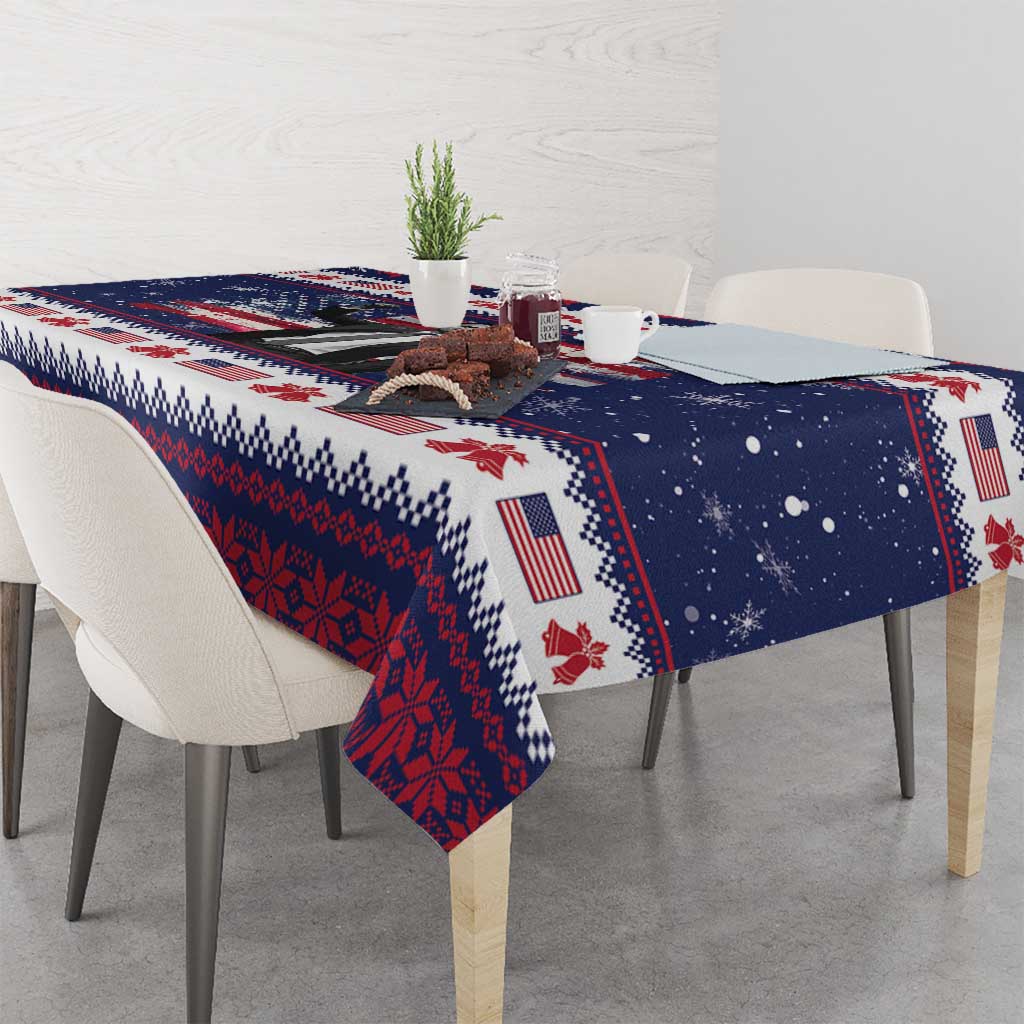 Freedom Charlie Kirk Tribute Christmas Tablecloth American Flag - Wonder Print Shop