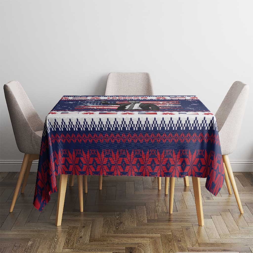 Freedom Charlie Kirk Tribute Christmas Tablecloth American Flag - Wonder Print Shop