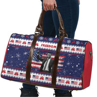 Freedom Charlie Kirk Tribute Christmas Travel Bag American Flag - Wonder Print Shop