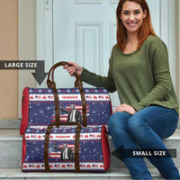 Freedom Charlie Kirk Tribute Christmas Travel Bag American Flag - Wonder Print Shop