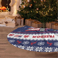 Freedom Charlie Kirk Tribute Christmas Tree Skirt American Flag - Wonder Print Shop