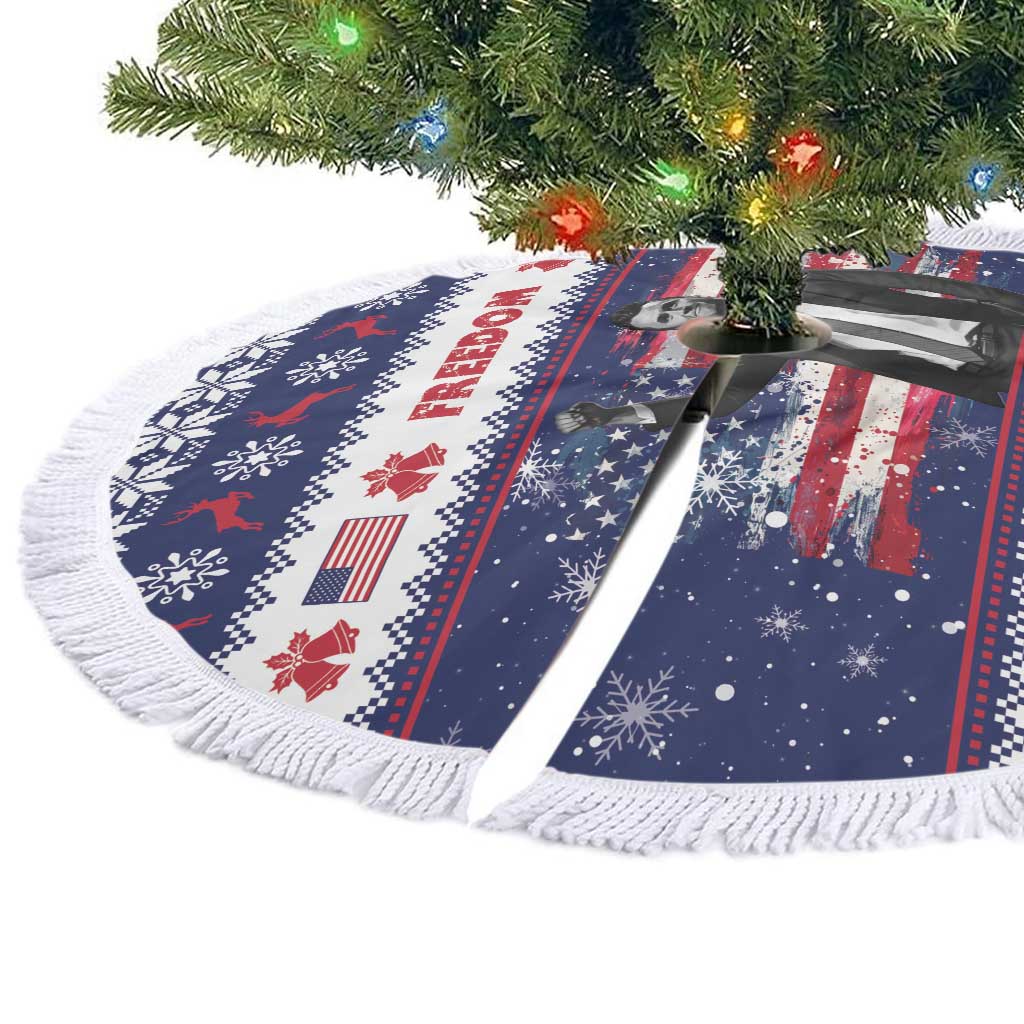 Freedom Charlie Kirk Tribute Christmas Tree Skirt American Flag - Wonder Print Shop