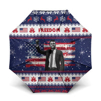 Freedom Charlie Kirk Tribute Christmas Umbrella American Flag - Wonder Print Shop