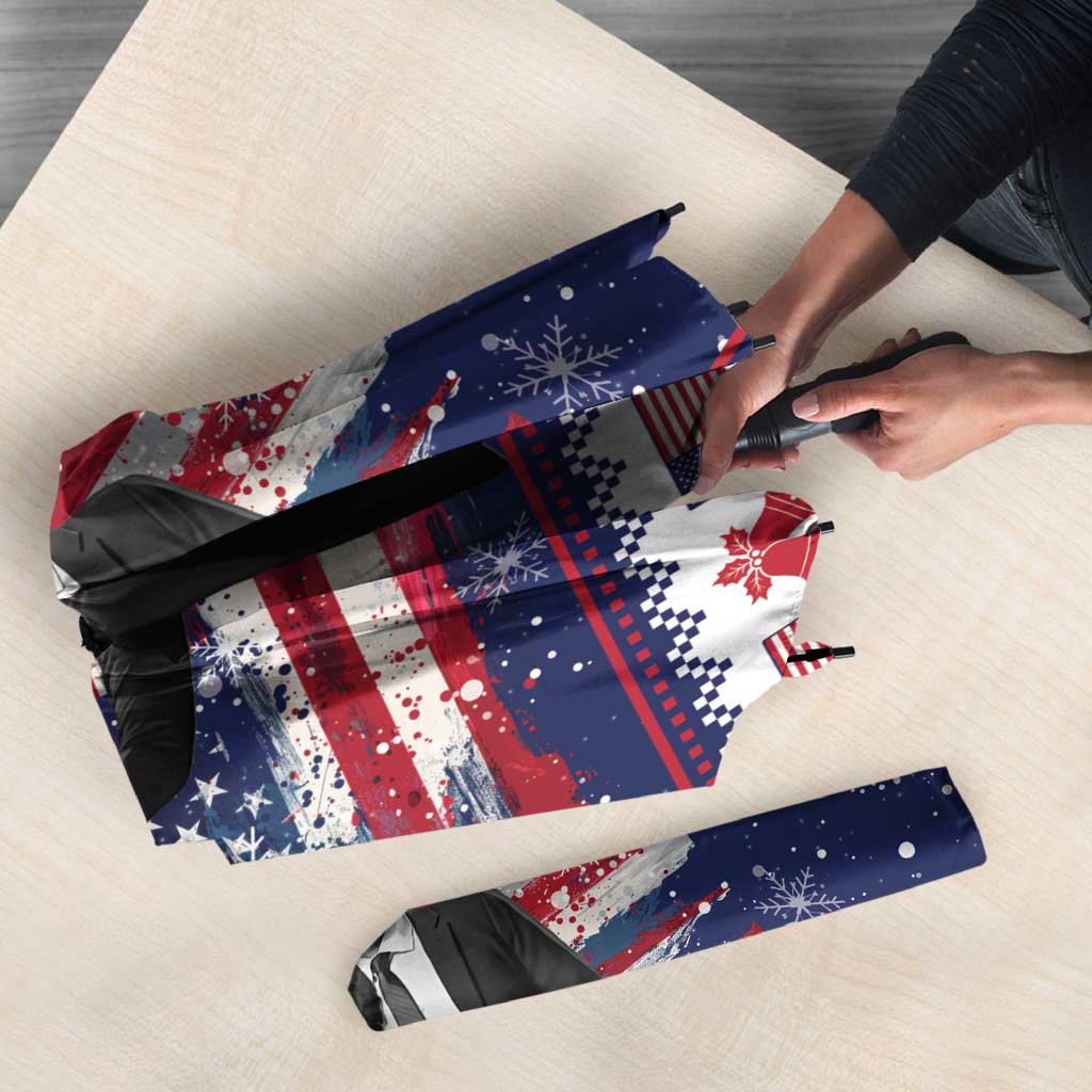 Freedom Charlie Kirk Tribute Christmas Umbrella American Flag - Wonder Print Shop