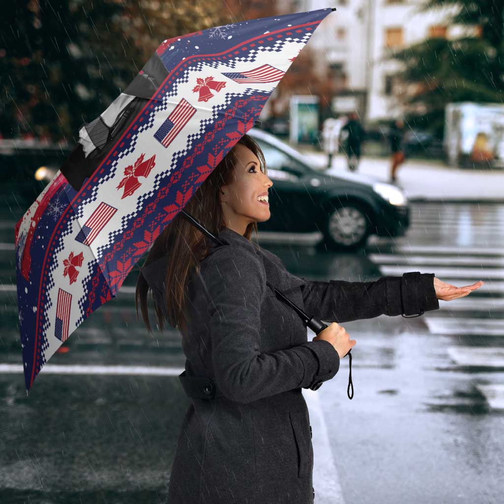 Freedom Charlie Kirk Tribute Christmas Umbrella American Flag - Wonder Print Shop