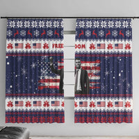 Freedom Charlie Kirk Tribute Christmas Window Curtain American Flag - Wonder Print Shop
