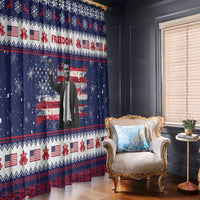 Freedom Charlie Kirk Tribute Christmas Window Curtain American Flag - Wonder Print Shop