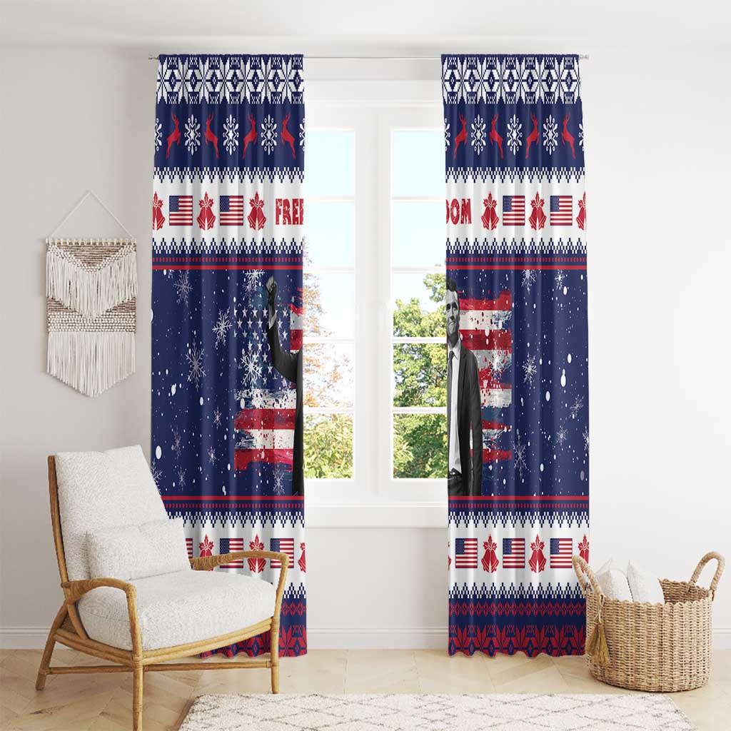 Freedom Charlie Kirk Tribute Christmas Window Curtain American Flag - Wonder Print Shop