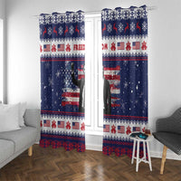 Freedom Charlie Kirk Tribute Christmas Window Curtain American Flag - Wonder Print Shop
