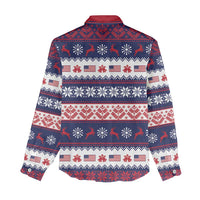 Freedom Charlie Kirk Tribute Christmas Women Casual Shirt American Flag - Wonder Print Shop