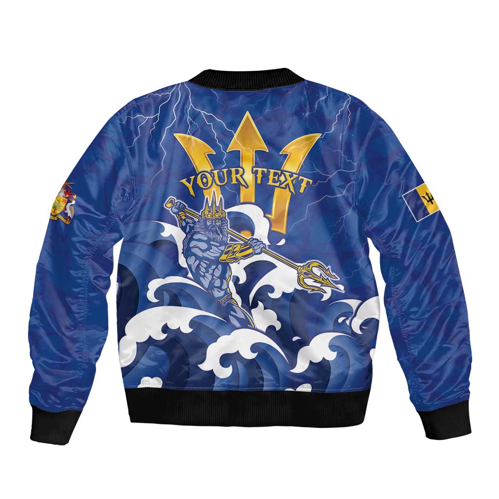 Personalized Barbados Bomber Jacket Poseidon Trident