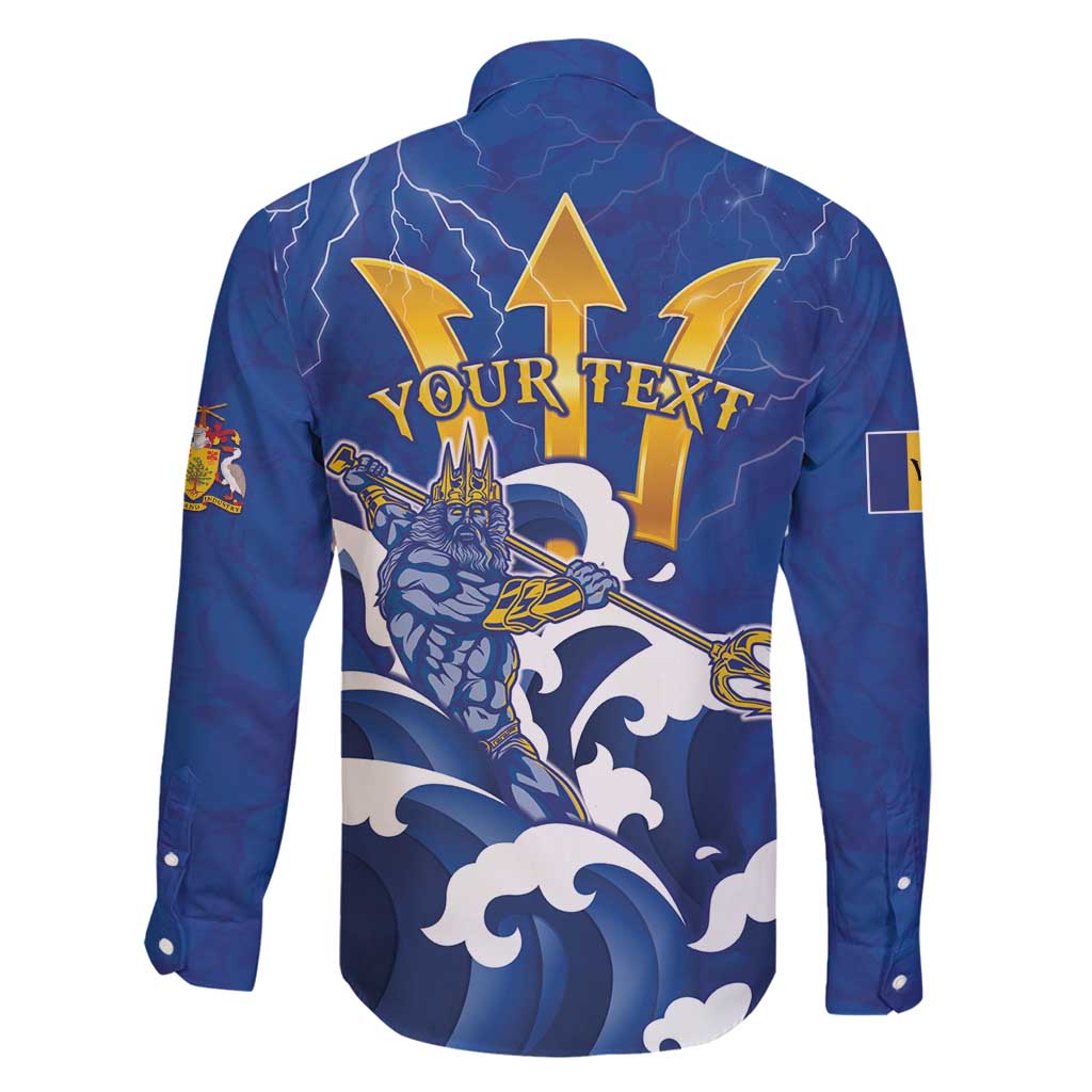 Personalized Barbados Family Matching Long Sleeve Bodycon Dress and Hawaiian Shirt Poseidon Trident