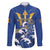 Personalized Barbados Family Matching Off The Shoulder Long Sleeve Dress and Hawaiian Shirt Poseidon Trident