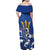 Personalized Barbados Family Matching Off Shoulder Maxi Dress and Hawaiian Shirt Poseidon Trident