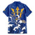 Personalized Barbados Family Matching Off Shoulder Short Dress and Hawaiian Shirt Poseidon Trident